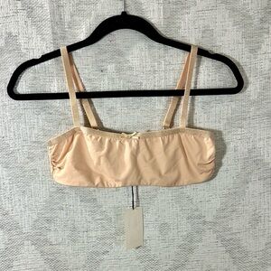NWT Solid & Striped rose bikini top with sparkly straps size M
